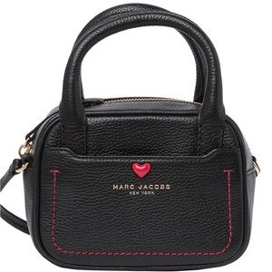 Marc Jacobs Empire City Valentine Top Handle Bag in black with red heart
